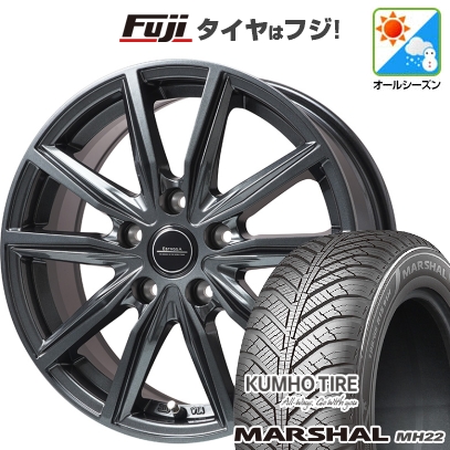 KUMHO - 新品国産車用5穴114.3 | オール時期タイア 車輪4本仕掛ける | 195/60R16 | マーシャル MH22(押さえる) | エルベ エステローザ EST-α 16in オールシーズンタイヤ、ホイールセット-自動車-車、バイク、自転車