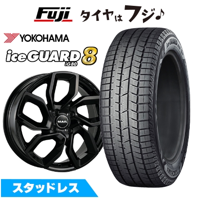 iceGUARD - 張り裂ける言いはなつ付き添い人【新品】シトロエンC3 2010-17 スタッドレスタイヤ 銀輪4本仕かける 195/55R16 ヨコハマ 内燃機関かばい立て8 八つIG80 MAK アポロ 6.5J 16in