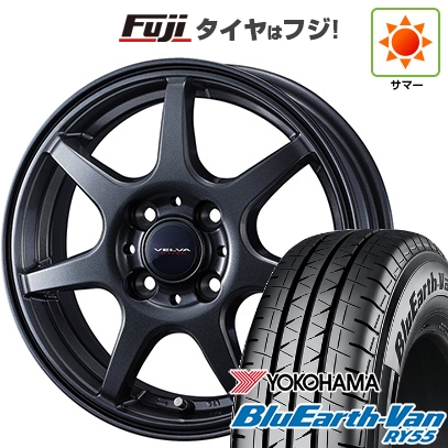 【新品 軽自動車】軽トラ 軽バン 夏タイヤ ホイール4本セット 145/80R12 80/78N ヨコハマ ブルーアース Van RY55 WEDS ウェッズ ヴェルバ ワンダー 4J 12インチ