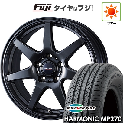 【新品国産車用5穴100】 | 夏タイヤ ホイール4本セット | 195/65R15 | ミレバー ハーモニック MP270(限定) | WEDS ウェッズ ヴェルバ ワンダー | 6J 15インチ