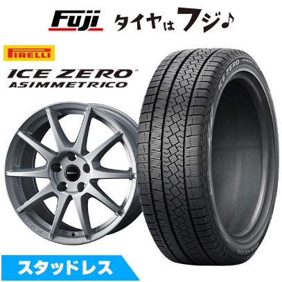 ICE ASIMMETRICO - 【新品】シトロエンC4スペースツアラー スタッドレスタイヤ 銀輪4本仕かける 205/60R16 アイスゼロアシンメトリコ WEDS アーヴィン S02 6.5J 16in