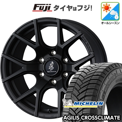 【新品】ハイエース200系 | オールシーズンタイヤ ホイール4本セット | 215/65R16 109/107T | アジリス クロスクライメート | マッドヴァンス SD | 16インチ