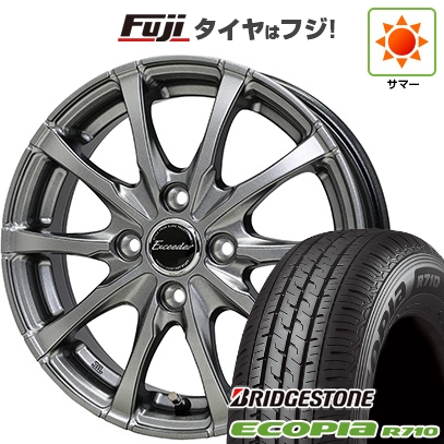 【新品】プロボックス/サクシード(160系) | 夏タイヤ ホイール4本セット | 155/80R14 88/86N | ブリヂストン エコピア R710 | エクシーダー E08 | 5J 14インチ
