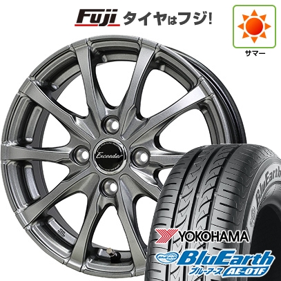 【新品国産車用4穴100】 | 夏タイヤ ホイール4本セット | 175/65R14 | ヨコハマ ブルーアース AE-01F | ホットスタッフ エクシーダー E08 | 5.5J 14インチ