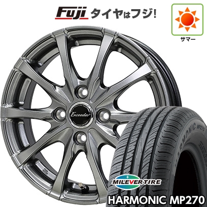 【新品国産車用4穴100】 | 夏タイヤ ホイール4本セット | 175/70R14 | ミレバー ハーモニック MP270(限定) | ホットスタッフ エクシーダー E08 | 5J 14インチ
