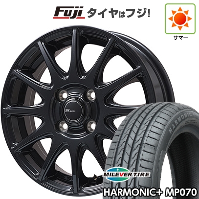 【新品】N-BOX タント スペーシア 夏タイヤ ホイール4本セット 165/55R15 ミレバー ハーモニック プラス MP070(限定) BWスポーツ S-120 4.5J 15インチ
