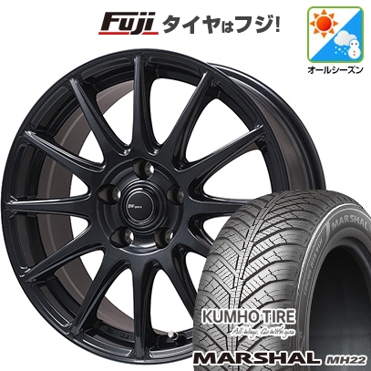 【新品国産車用5穴114.3】 | オールシーズンタイヤ ホイール4本セット | 205/55R17 | マーシャル MH22(限定) | BWスポーツ S-120 ダークガンメタ 17インチ