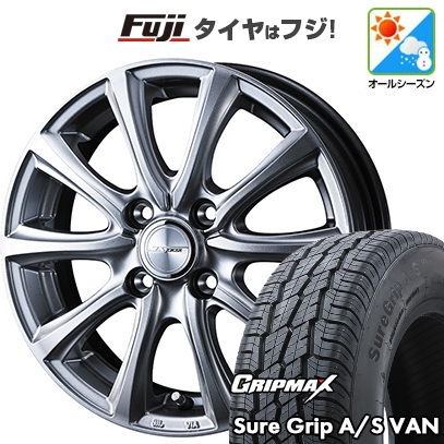【新品】軽トラ 軽バン オールシーズンタイヤ ホイール4本セット 145/80R12 80/78T GRIPMAX SureGrip A/S VAN WEDS ジョーカー スマッシュ 3.5J 12インチ