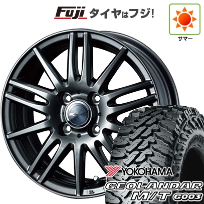 【新品 軽自動車】軽トラ 軽バン 夏タイヤ ホイール4本セット 145/80R12 80/78N ヨコハマ ジオランダー M/T G003 WEDS ウェッズ ザミック ティート 4J 12インチ