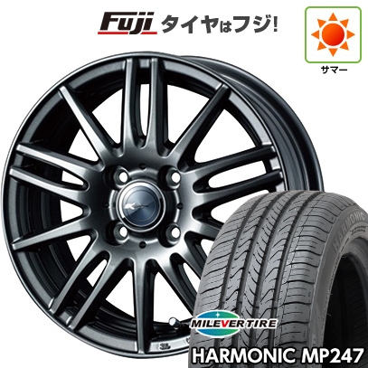 【新品 軽自動車】 夏タイヤ ホイール4本セット 165/55R14 ミレバー ハーモニック MP247(限定) WEDS ウェッズ ザミック ティート 4.5J 14インチ