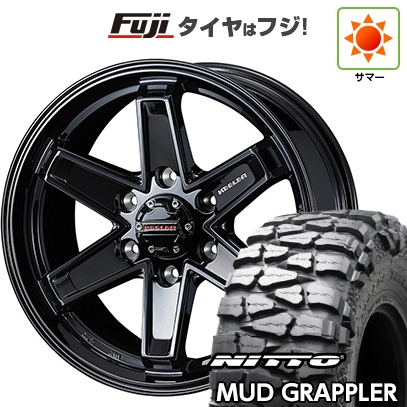 新品 プラド/ハイラックス | サマータイヤ ホイール4本セット | 35X12.5R17 | ニットー マッドグラップラー | キーラータクティクス グロスブラック | 17インチ