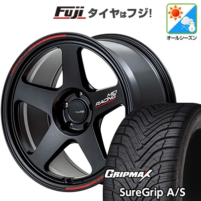 【新品国産車用5穴114.3】 | オールシーズンタイヤ ホイール4本セット | 225/40R18 | グリップマックス Sure Grip AS | MID RACING TR50 18インチ