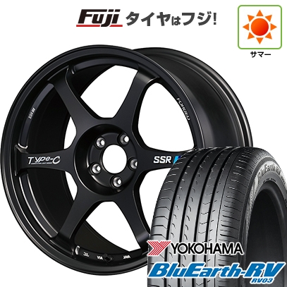 【パンク保証付き】【新品国産車用5穴114.3】 | 夏タイヤ ホイール4本セット | 235/50R18 | ヨコハマ ブルーアース RV-03 | SSR Type-c FORGED | 8J 18インチ