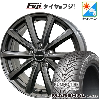 【新品国産車用5穴114.3】 | オールシーズンタイヤ ホイール4本セット | 195/65R15 | クムホ マーシャル MH22(限定) | ディアヴォレット D.TEN | 15インチ