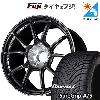 【新品国産車用5穴100】 | オールシーズンタイヤ ホイール4本セット | 225/40R18 | グリップマックス Sure Grip AS | ADVAN Racing RZIII 18インチ