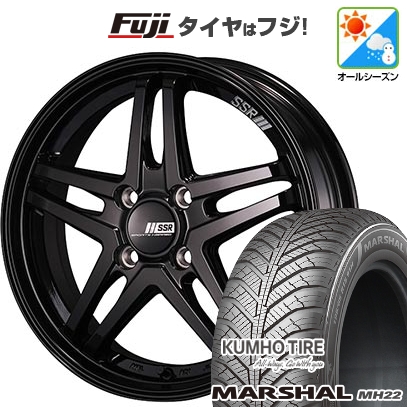 【新品国産車用5穴114.3】 | オールシーズンタイヤ ホイール4本セット | 225/65R17 | マーシャル MH22(限定) | SSR GT GTV06 | 7J 17インチ