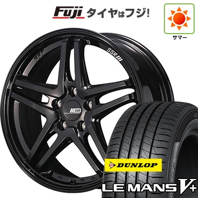 LE MANS - 【新品国産車用5穴100】 | 夏タイア 銀輪4本仕かける | 225/40R18 | ダンロップ ルマン V+(ファイブ足し加える) | SSR GT GTV06 | 7.5J 18in