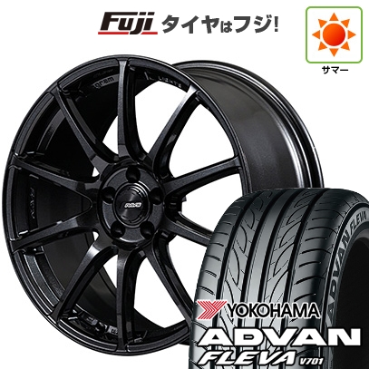 【新品国産車用5穴114.3】 | 夏タイヤ ホイール4本セット | 215/40R18 | ヨコハマ アドバン フレバV701 | RAYS レイズ グラムライツ 57TR | 7.5J 18インチ