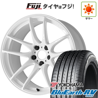 パンク保証付き 新品国産車用5穴114.3 | 夏タイヤ ホイール4本セット | 225/40R19 | ブルーアース RV-03 | WORK ワーク エモーション CR Shigoku | 8J 19インチ