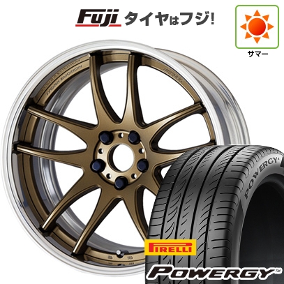 PIRELLI - 【新品国産車用5穴114.3】 | 夏タイア 銀輪4本仕かける | 245/45R19 | ピレリ パワジー | WORK 細工物 情意 CR 2P | 19in