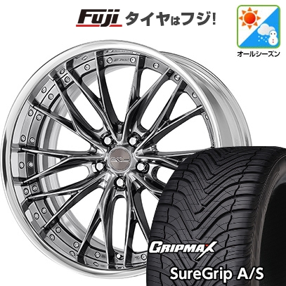 【新品国産車用 5穴114.3車】 オールシーズンタイヤ ホイール4本セット 225/55R19 グリップマックス シュアグリップAS ワーク シュヴァート ブルネン 19インチ
