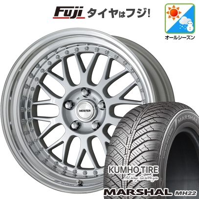 【新品国産車用5穴114.3】 | オールシーズンタイヤ ホイール4本セット | 225/45R18 | マーシャル MH22(限定) | WORK ワーク マイスター M1 3P | 8J 18インチ