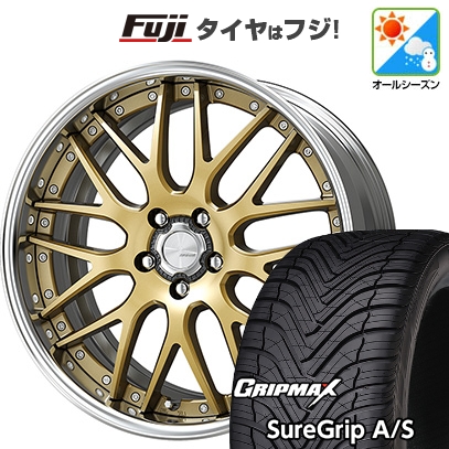 【新品国産車用 5穴114.3車】 オールシーズンタイヤ ホイール4本セット 225/55R19 グリップマックス シュアグリップA/S(限定) ワーク ランベック LM1 19インチ