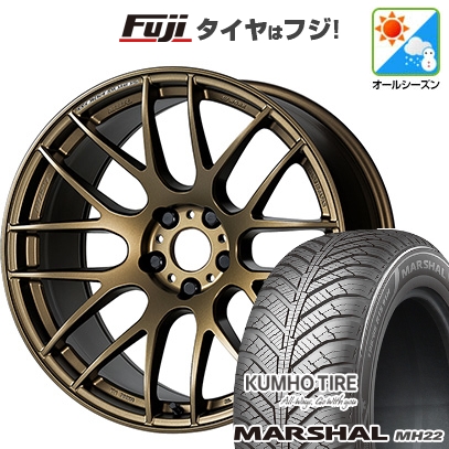 新品国産車用 5穴114.3車 オールシーズンタイヤ ホイール４本セット 215/60R17 クムホ マーシャル MH22(限定) ワーク エモーション M8R 17インチ