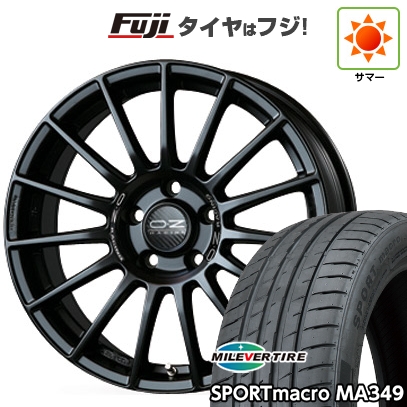 【新品国産車用5穴114.3】 | 夏タイア 銀輪4本仕かける | 225/40R18 | ミ生き胆 MA349 | OZ スーパーツーリズモ LM | 8J 18in