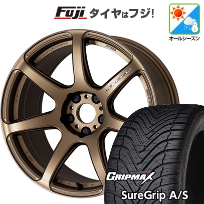 【新品国産車用5穴114.3】 | オールシーズンタイヤ ホイール4本セット | 225/40R18 | グリップマックス Sure Grip AS | エモーション T7R 18インチ