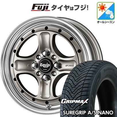 【新品 軽自動車】N-BOX タント ワゴンR オールシーズンタイヤ ホイール4本セット 165/55R15 シュアグリップA/S ナノ(限定) ワーク エクイップ 40 O/H 15インチ