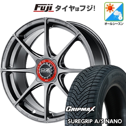 グリップマックス - 【新品国産車用5穴114.3】 | オール時期タイア 車輪4本仕掛ける | 225/65R17 | シュアグリップ AS ナノ | OZ 算式HLT | 7.5J 17in オールシーズンタイヤ、ホイールセット-タイヤ、ホイール