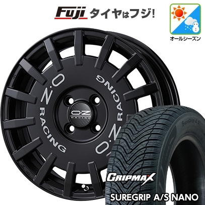 【新品国産車用4穴100】 | オールシーズンタイヤ ホイール4本セット | 185/60R16 | シュアグリップ AS ナノ | OZ ラリーレーシング | 5.5J 16インチ