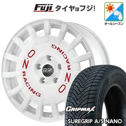 【新品国産車用4穴100】 | オールシーズンタイヤ ホイール4本セット | 185/60R16 | シュアグリップ AS ナノ | OZ ラリーレーシング | 6.5J 16インチ