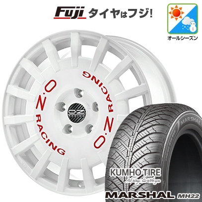 【新品国産車用 5穴100車】 オールシーズンタイヤ ホイール４本セット 215/45R17 クムホ マーシャル MH22 オールシーズン(限定) OZ ラリーレーシング 17インチ