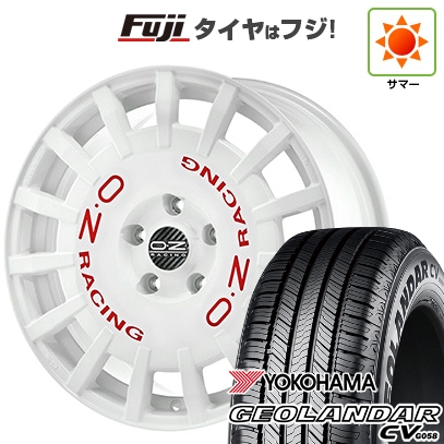 GEOLANDAR - 【新品国産車用5穴114.3】 | 夏タイア 車輪4本仕掛ける | 225/55R18 | ヨコハマ ジオランダー CV G058 | OZ ラリーレーシング | 8J 18in タイヤ、ホイール-車、バイク、自転車-自動車