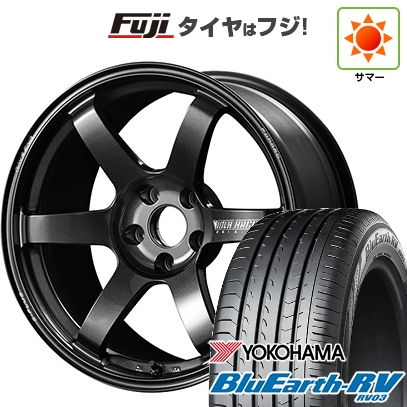 【パンク保証付き】【新品国産車用5穴114.3】 | 夏タイヤ ホイール4本セット | 245/45R19 | ヨコハマ ブルーアース RV-03 | TE37 サーガ S-plus | 9J 19インチ