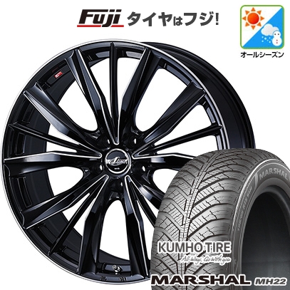 【新品国産車用5穴100】 | オールシーズンタイヤ ホイール4本セット | 215/45R17 | マーシャル MH22(限定) | WEDS ウェッズ レオニス VX2 | 7J 17インチ