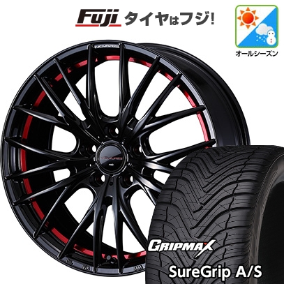 【新品国産車用5穴114.3】 | オールシーズンタイヤ ホイール4本セット | 225/55R18 | グリップマックス Sure Grip AS | ノヴァリス ローグ QR 18インチ