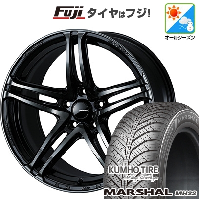 【新品国産車用4穴100】 | オールシーズンタイヤ ホイール4本セット | 185/60R15 | クムホ マーシャル MH22(限定) | WEDS ウェッズスポーツ SA-52R | 15インチ