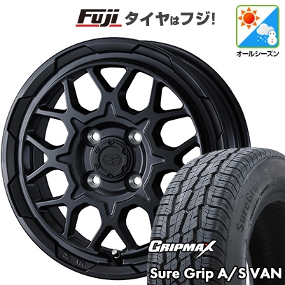 新品 軽トラ 軽バン オールシーズンタイヤ ホイール4本セット 145/80R12 80/78T シュアグリップ オールシーズン Van Adventureスタットベルク2 3.5J 12インチ