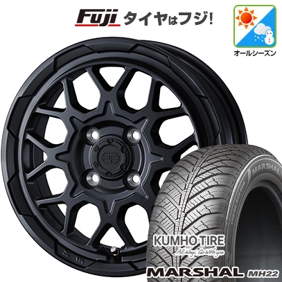 新品 N-BOX タント スペーシア オールシーズンタイヤ ホイール4本セット 155/65R14 KUMHO MARSHAL MH22 オールシーズン ADVENTURE スタットベルク2 14インチ