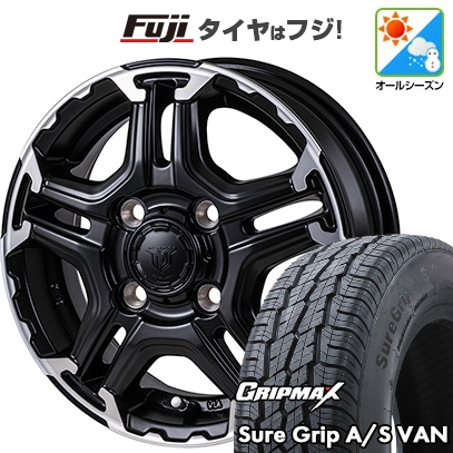 新品 軽トラ 軽バン オールシーズンタイヤ ホイール4本セット 145/80R12 80/78T シュアグリップ オールシーズン Van モンツァ JPスタイル MJ-T 4J 12インチ