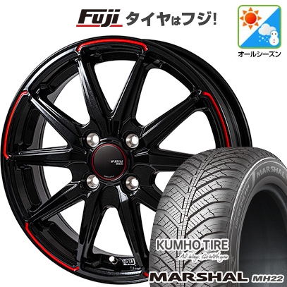 【新品国産車用4穴100】 | オールシーズンタイヤ ホイール4本セット | 185/60R15 | クムホ マーシャル MH22(限定) | モンツァ JPスタイル R55 | 15インチ