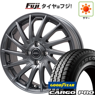 軽トラ 軽バン | 夏タイヤ ホイール4本セット | 145/80R12 80/78N | グッドイヤー カーゴ プロ(限定) | エステローザ EST-7F ディープグレー | 3.5J 12インチ