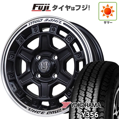【新品 軽自動車】軽トラ 軽バン | 夏タイヤ ホイール4本セット | 145/80R12 80/78N | ヨコハマ Y356 | インターミラノ MUD BAHN XR-710C | 4J 12インチ