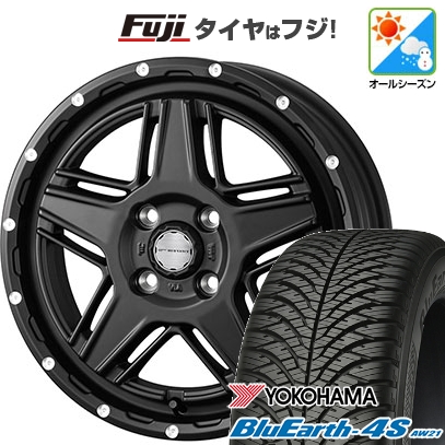 【パンク保証付き】N-BOX タント スペーシア | オールシーズンタイヤ ホイール4本セット | 165/55R15 | ブルーアース 4S AW21 | マッドヴァンス 07 15インチ