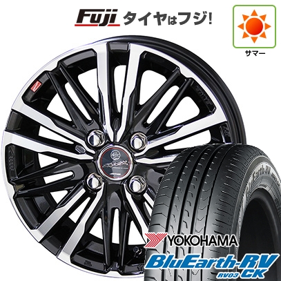 【パンク保証付】【新品国産車用 4穴100車】 夏タイヤ ホイール4本セット 165/65R14 ヨコハマ ブルーアース RV-03CK 共豊 スマック クレスト 14インチ