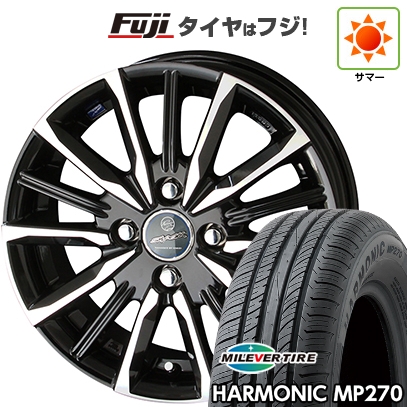 【新品国産車用 4穴100車】 夏タイヤ ホイール４本セット 175/65R14 ミレバー ハーモニック MP270(限定) 共豊 スマック プライム ヴァルキリー 14インチ