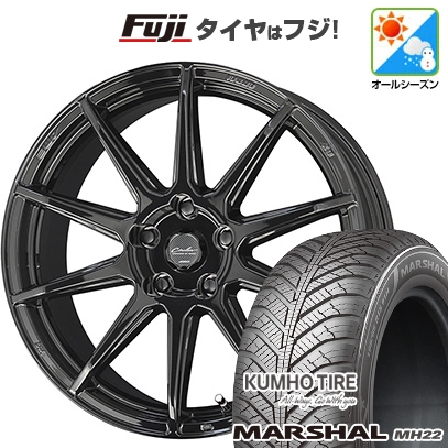新品国産車用 5穴100車 オールシーズンタイヤ ホイール４本セット 215/45R17 クムホ マーシャル MH22 オールシーズン(限定) 共豊 サーキュラー C10R 17インチ